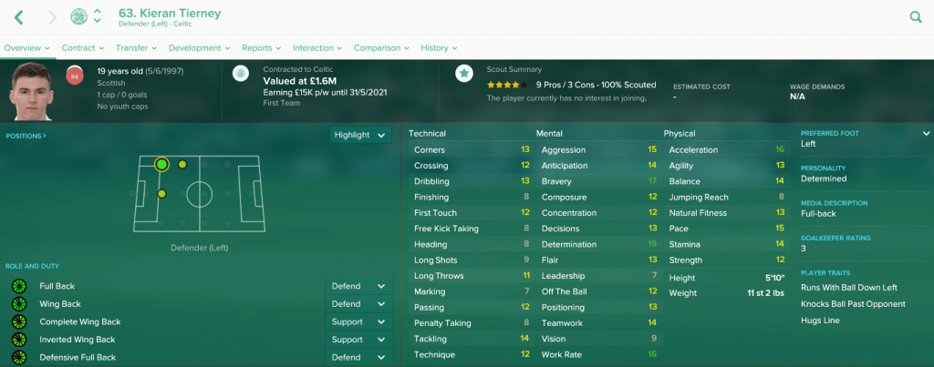 Kieran Tierney FM17