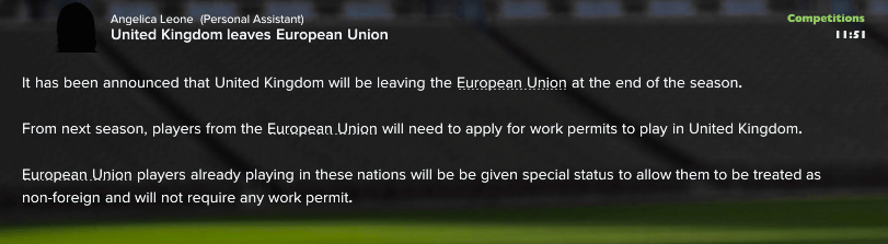 Football Manager 2017' will simulate the effects of Brexit