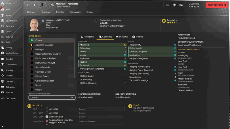 maurizio trambetta best attacking coaches fm24