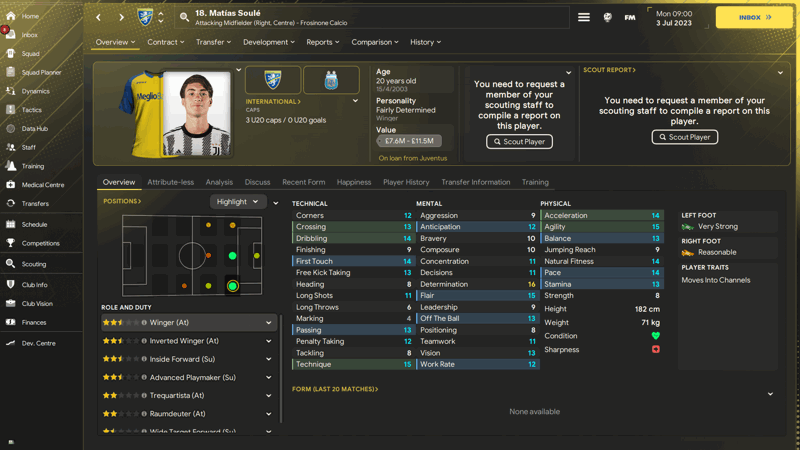 matias soule fm24 argentinian wonderkids