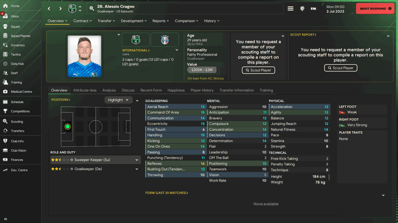 alsessio cragno bargain goalkeepers fm24