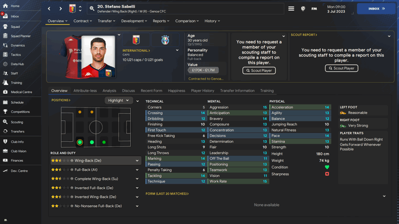 stefano sabelli fm24 bargain defenders