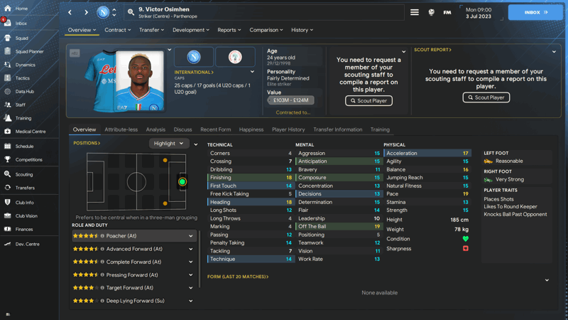 victor osimhen fm24 profile