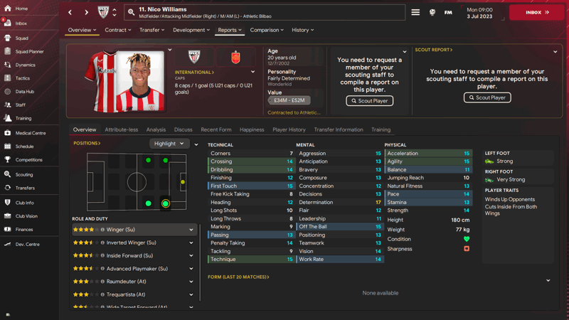 nico williams fm24 bargain players with release clauses