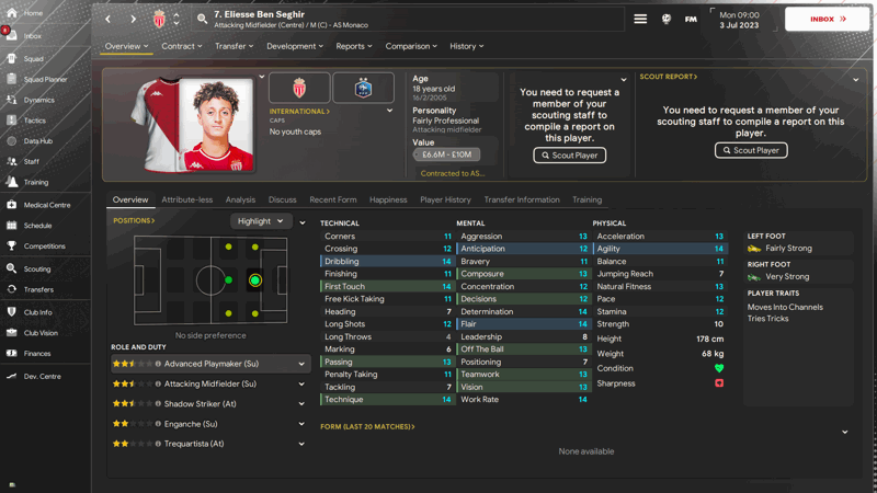 eliesse ben seghir fm24 french wonderkids
