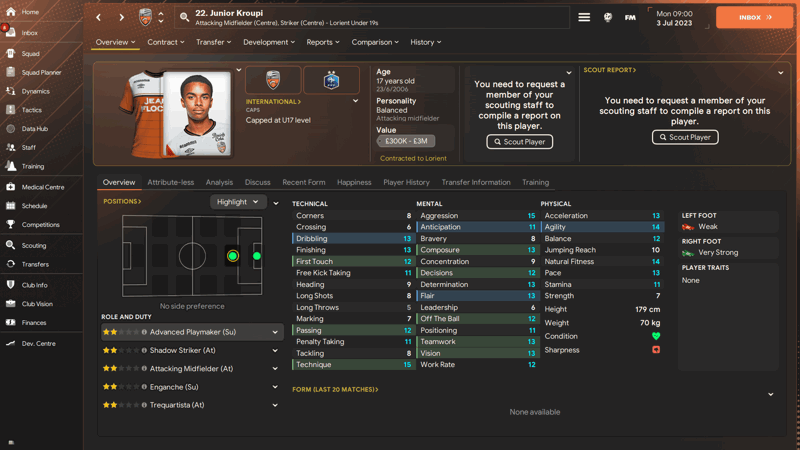 junior kroupi fm24 french wonderkids
