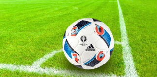 football ready for corner close up