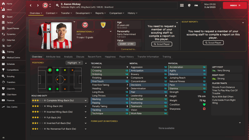 aaron hickey best fm24 wonderkids