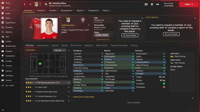 antonio silva best fm24 wonderkids