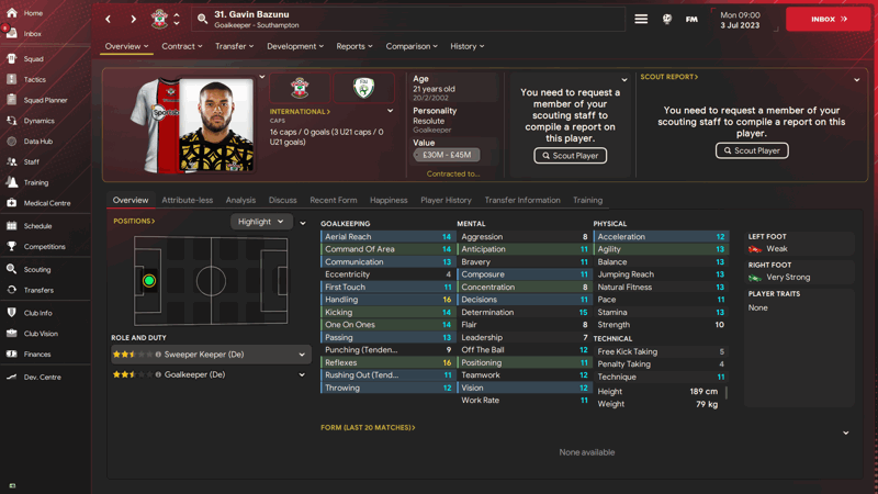 gavin bazunu best fm24 wonderkids