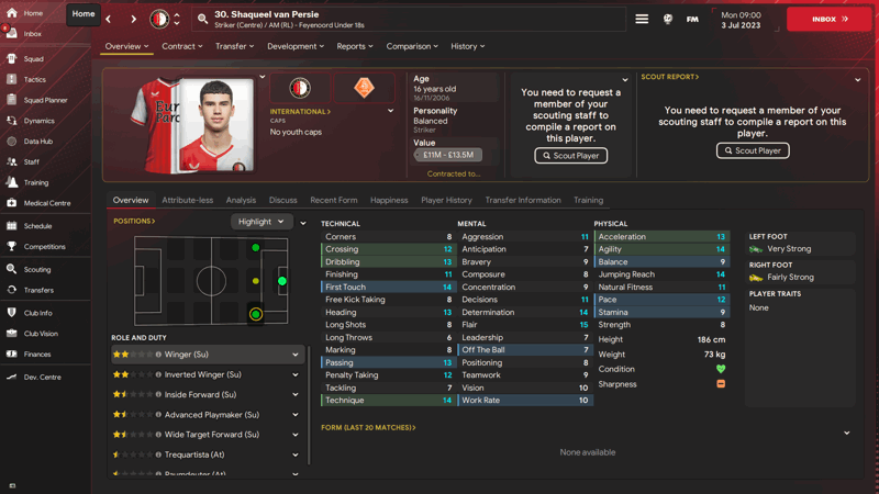 shaqueel van persie best fm24 wonderkids