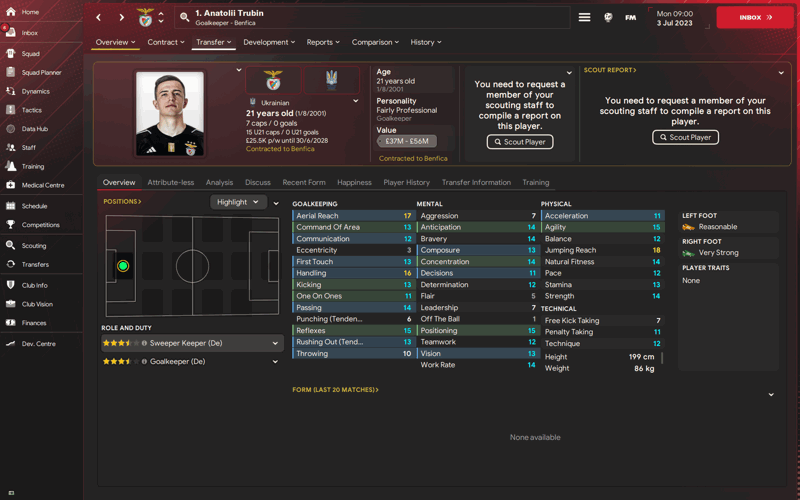 anatolii trubin fm24 rising goalkeepers