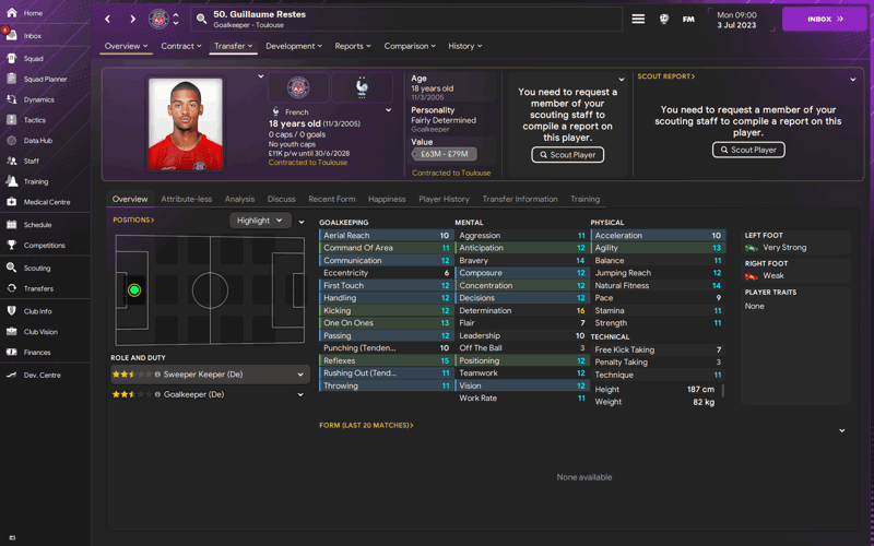guillaume restes fm24 rising goalkeepers