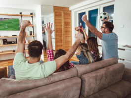 Excited Football Fans