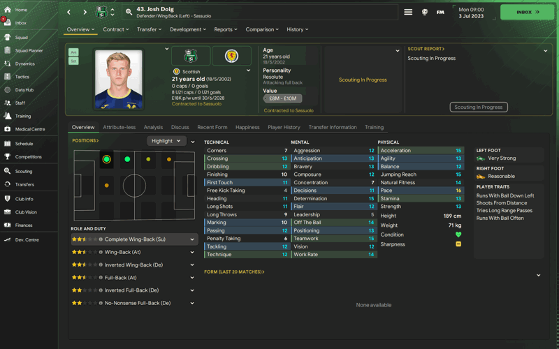 josh doig fm24 profile