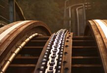 rollercoaster tracks close up