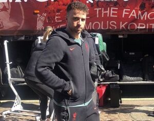 diogo jota in 2025 before a game at fulham