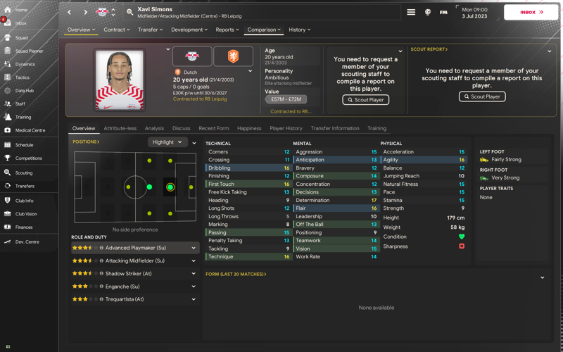 xavi simons fm24 profile