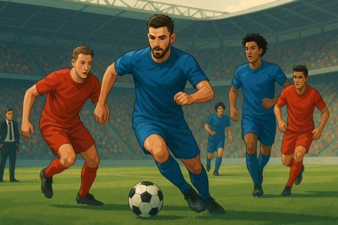 attacking midfielder illustration