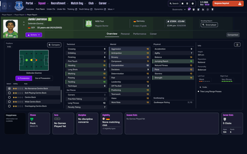 jamie lawrence fm26 profile