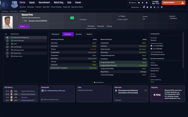 manuel pires fm26 profile assistant manager