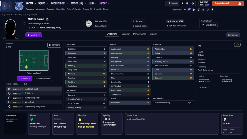 matteo palma fm26 german wonderkids