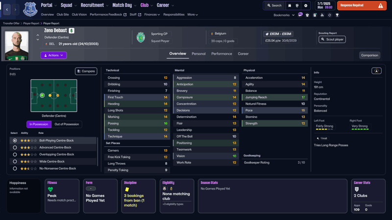 zeni debast fm26 profile belgian wonderkids
