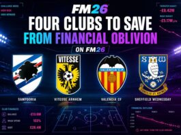 FM26 Four clubs to save from financial oblivion