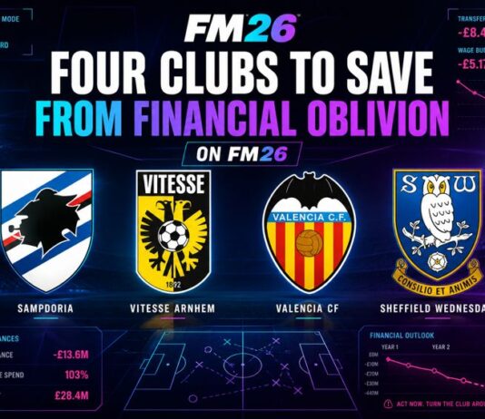 FM26 Four clubs to save from financial oblivion