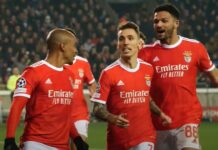 My favourite defenders who contribute to attack in FM26 Alejandro Grimaldo celebrates goal for club brugge vs benfica