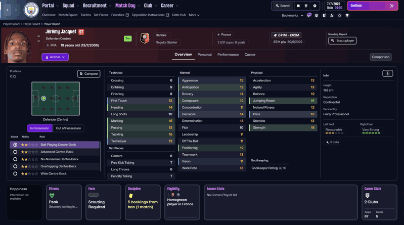 jeremey jacquet fm26 profile