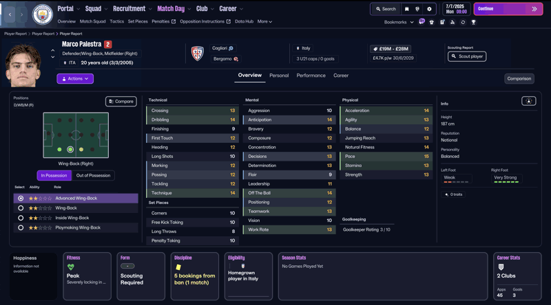 marco palestra fm26 profile