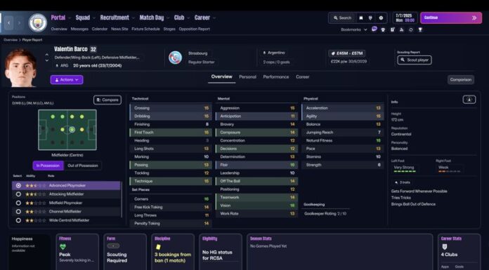 Can FM24 wonderkid Valentin Barco prove a hit at Chelsea?