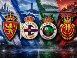 Real Zaragoza, Deportivo La Coruña, Racing Santander and Real Mallorca