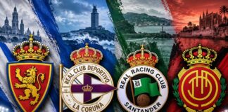 Real Zaragoza, Deportivo La Coruña, Racing Santander and Real Mallorca